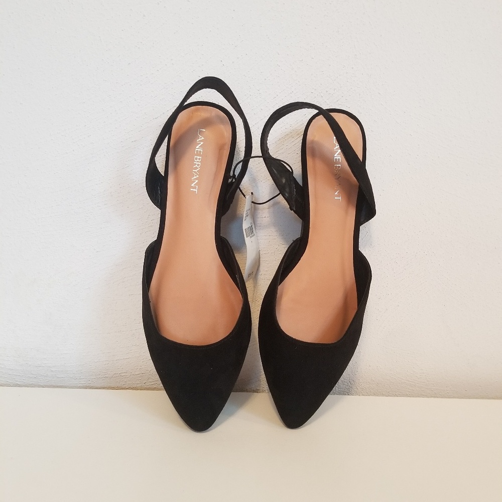Lane Bryant Pointed Toe Slingback Flats